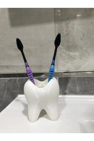 Diş Şeklinde 4 Bölmeli Diş Fırçalığı Diş Şeklinde Kalemlik ürün görseli 1