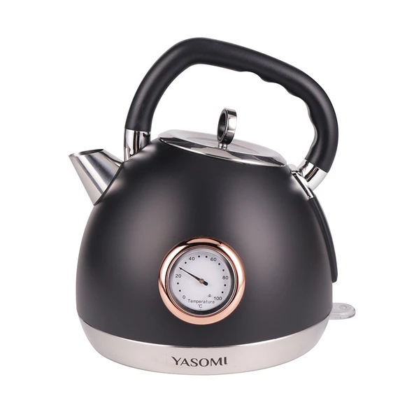 Yasomi YK-880NTSL Retro Su Isıtıcı Kettle Siyah ürün görseli 1