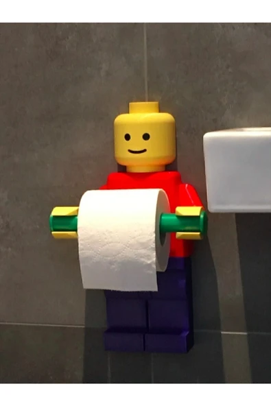Tuvalet Kağıdı Tutucu Tuvalet Kağıtlığı - Büyük Boy -lego Adam Tuvalet Kağıdı Tutucu ürün görseli 1