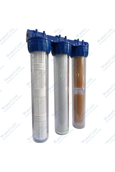 Watergold Reçineli Aktif Karbonlu Kireç Kırıcılı Filtre Sistemi ürün görseli 1