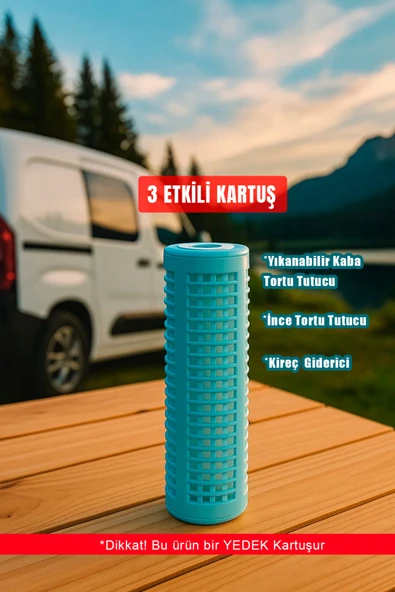 Car Fil CRF-10-3X Model Karavan Su Deposu Üç Etkili Filtre Yedek Kartuşu ürün görseli 1
