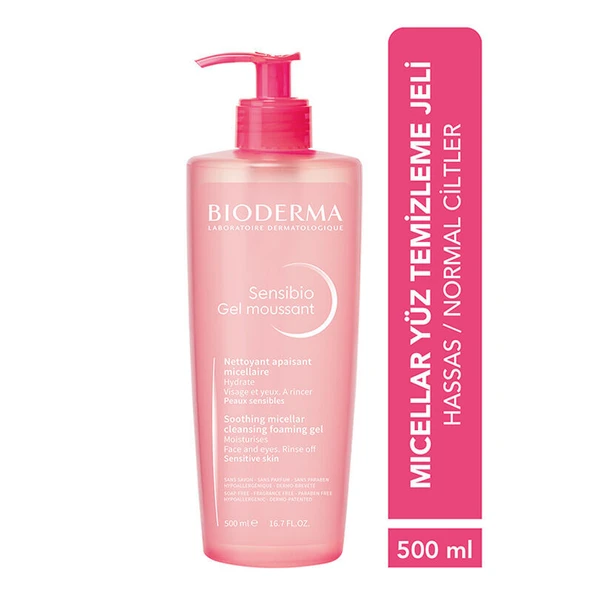 Bioderma Sensibio Foaming Cilt Temizleme Jeli 500 ml ürün görseli 1