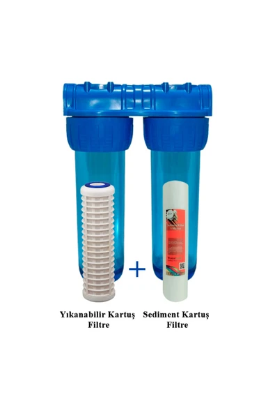 Watergold Sayaç Filtresi Yıkanabilir Ve Pislik Tutucu Kartuşlu 10" Inç ürün görseli 1