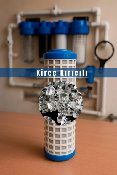 Watergold Kireç Kırıcılı Yıkanabilir Su Arıtma Cihazı Tortu Filtre Kartuşu ürün görseli 1