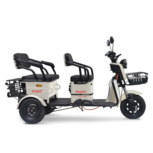 Skyjet Master Car Elektrikli Moped Beyaz - Resim 2