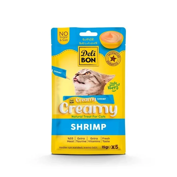 Delibon Creamy Ödül Maması Karidesli 15gr 5li Paket ürün görseli 1