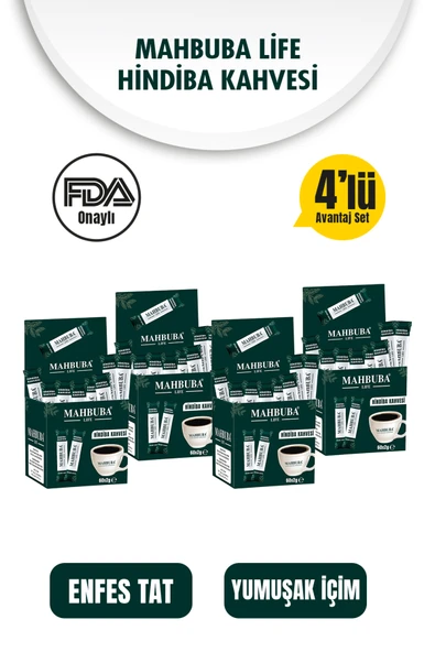 Mahbuba Hindiba Kahvesi Detox Form Diyet Kahve 4x 120gr ( 4 Aylık Kullanım ) ürün görseli 1