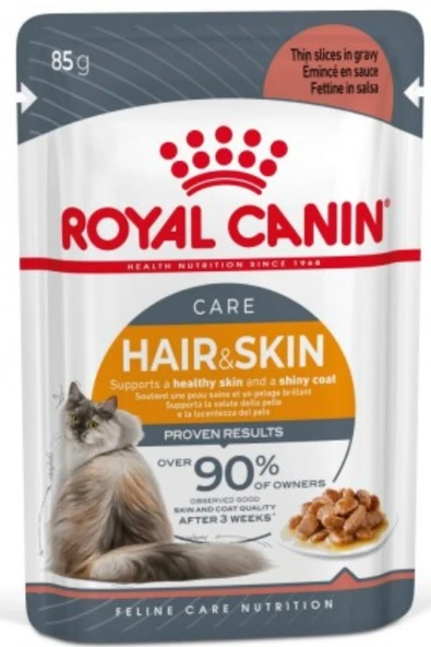Royal Canin Hair Skin Hassas Tüylü Yetişkin Kedi Maması 85 Gr ürün görseli 1