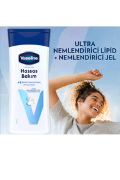 Vaseline Vücut Losyonu Hassas Bakım – Kuru, Çok Kuru ve Hassas Ciltler İçin Yoğun Nemlendirici, 200 ml ürün görseli 1
