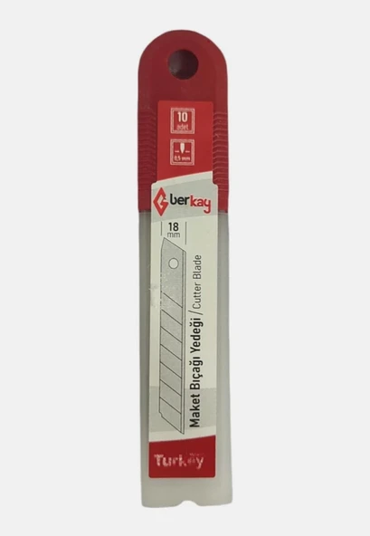 MAKET BIÇAGI PLASTIK GÖVDE MAVİ KIRMIZI YEŞİL 3 ADET YEDEK BIÇAK 10 LU 3 ADET 18MM - Resim 6