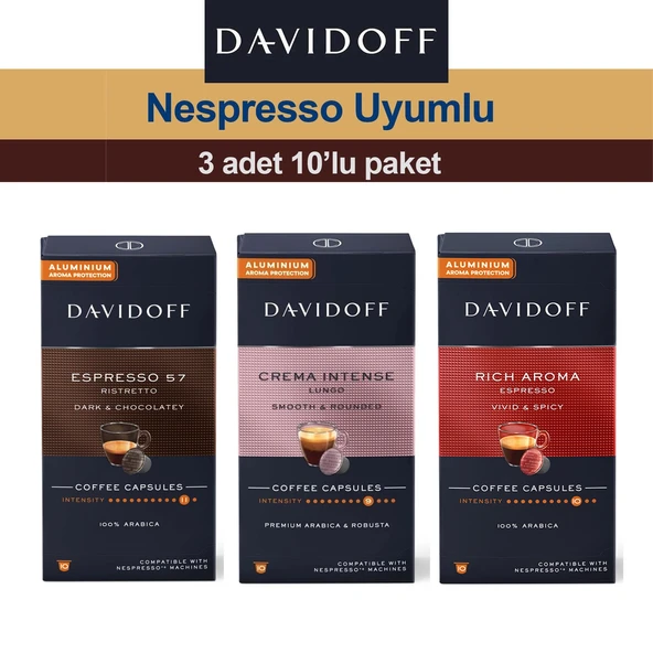 Davidoff Nespresso Uyumlu Kapsül Kahve Seti  Espresso - Rich - Intense ürün görseli 1