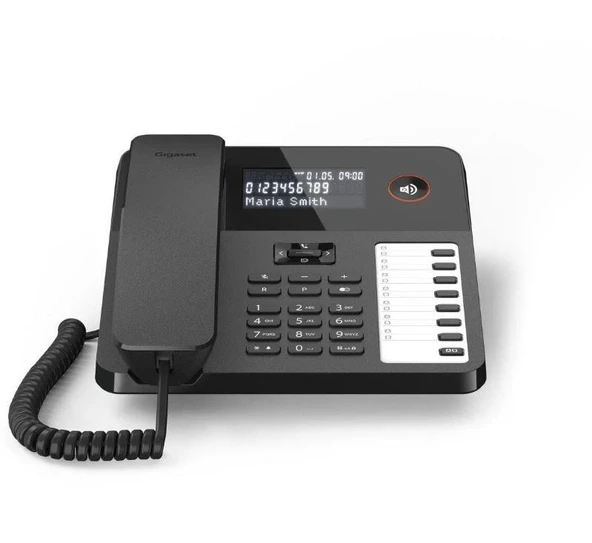 Gigaset DESK 600 Kablolu Masa Telefonu – Siyah, Net Ses & Kolay Kullanım ürün görseli 1