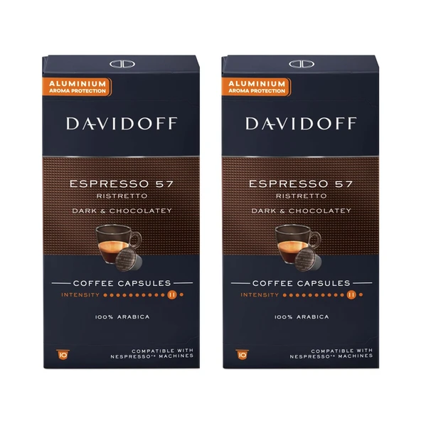 Davidoff Nespresso Uyumlu Kapsül Kahve Espresso 57 / 2 x 10 adet ürün görseli 1