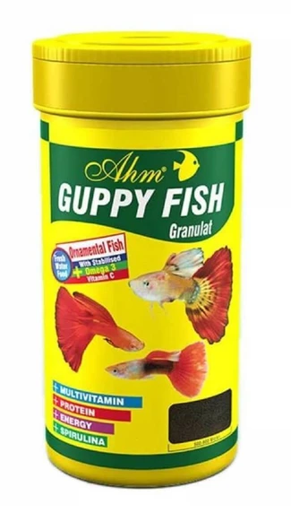 Ahm Guppy Fish Granulat Lepistes Balık Yemi 100 Ml ürün görseli 1