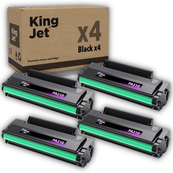Kingjet Pantum PA-210 Uyumlu Standart Kapasiteli (4'lü Paket) Çipli Muadil Toner | M6500W Uyumlu Toner ürün görseli 1