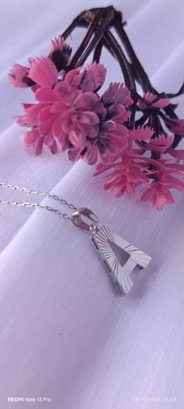 A HARFLİ GÜMÜŞ KOLYE - Resim 7