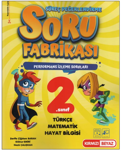 Kırmızı Beyaz 2. Sınıf  Süreç Değerlendirme Soru Fabrikası ürün görseli 1