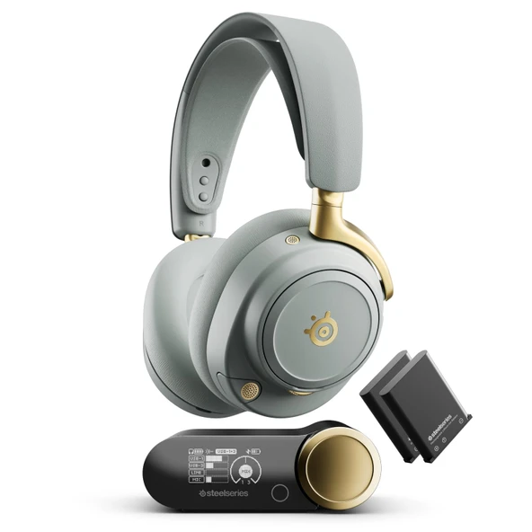 SteelSeries Arctis Nova Elite Hi-Res Wireless Gaming Kulaklık - Sage Gold ürün görseli 1