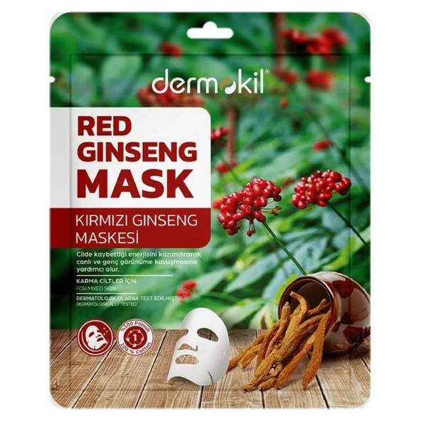 Dermokil Kağıt Maske Kırmızı Ginseng 20 Gr ürün görseli 1