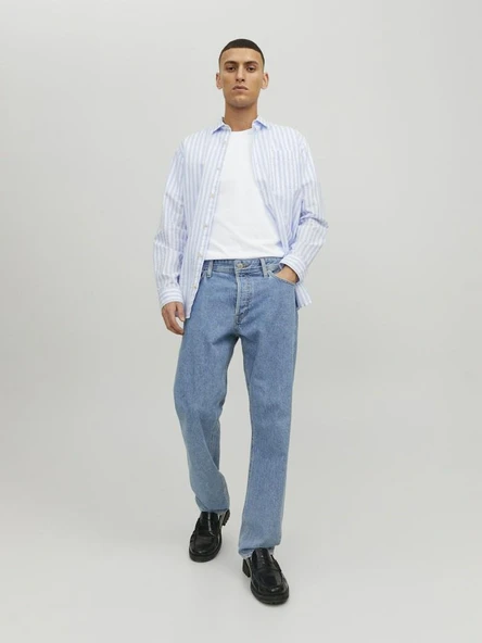 Jack Jones Basıc Strec Fit Erkek Tişört 12058529 - Resim 2