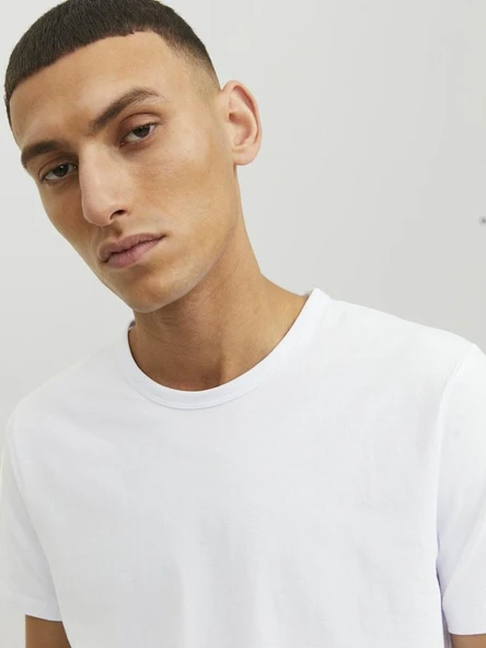 Jack Jones Basıc Strec Fit Erkek Tişört 12058529 - Resim 7