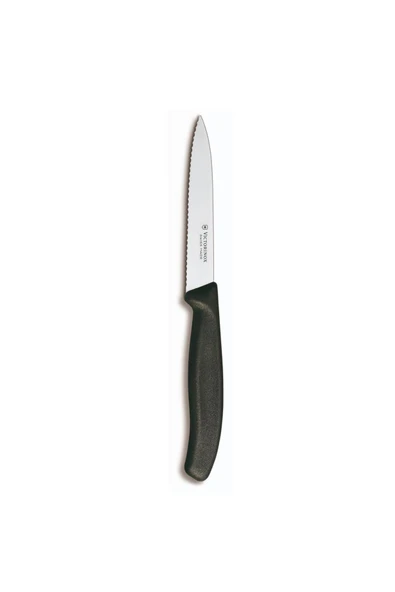 Victorinox 10 CM Siyah Tırtıklı Soyma Bıçağı ürün görseli 1