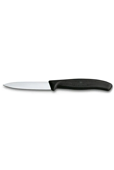 Victorinox 8 CM Siyah Düz Soyma Bıçağı ürün görseli 1