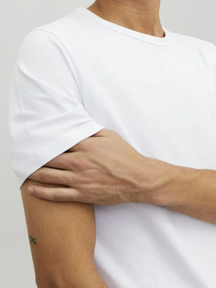 Jack Jones Basıc Strec Fit Erkek Tişört 12058529 - Resim 5