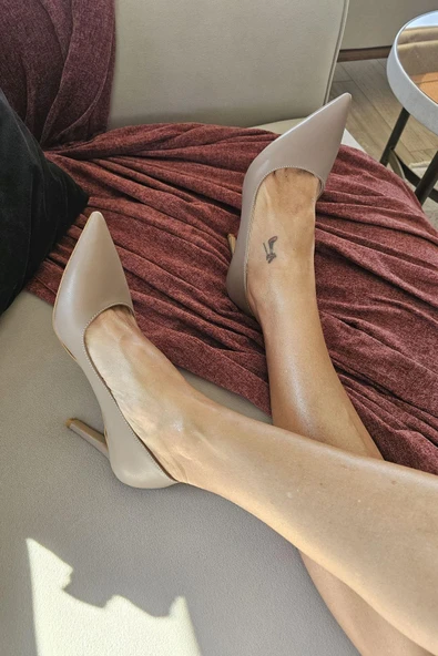 10 1814 Topukla Kadın İnce Topuklu Stiletto Ayakkabı ürün görseli 1