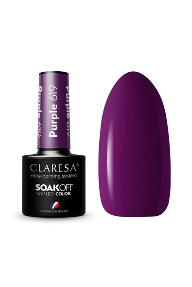 Claresa Kalıcı Oje Koyu Mor 619 5gr ürün görseli 1