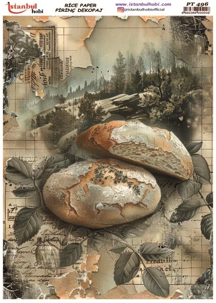 Pirinç Dekopaj Kağıdı 30x42cm PT-496 Ekmek ürün görseli 1