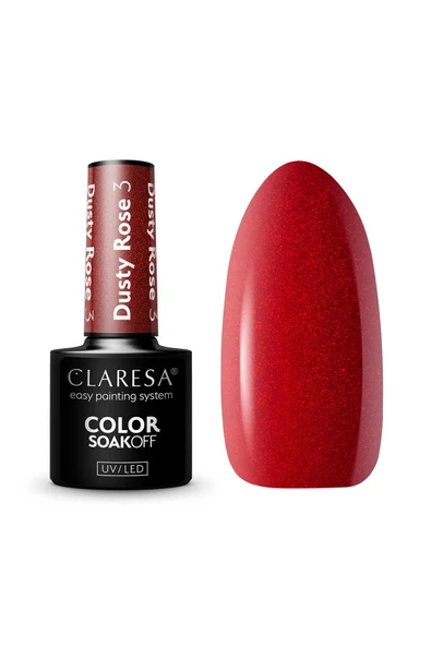 Claresa Kalıcı Oje Parıltılı Gül Kırmızı 03 5gr ürün görseli 1