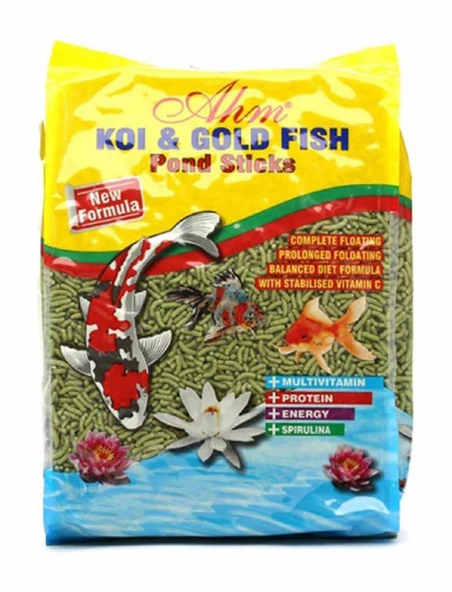 Ahm Koi Goldfish Green Sticks Balık Yemi 1 KG ürün görseli 1