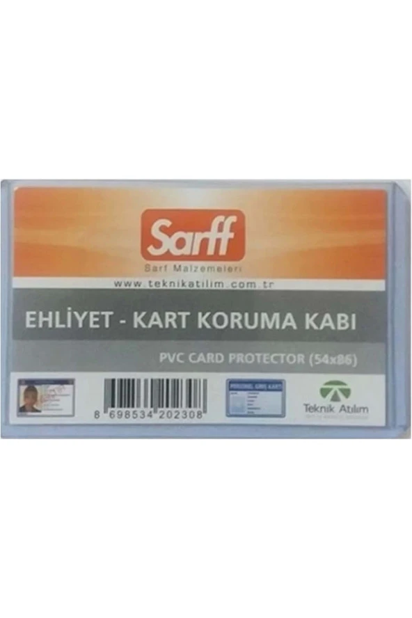 Sarff Ehliyet Kart Koruma Kabı 54X86 Mm Yeni Kimliklere Uygun ürün görseli 1