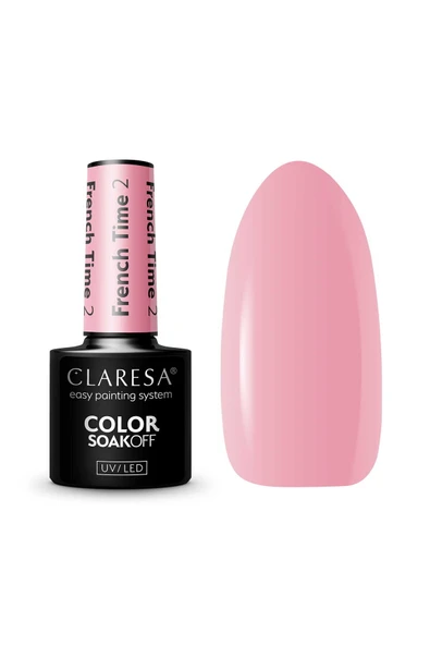 Claresa Kalıcı Oje French Time Yarı Şeffaf Nude Açık Pembe 02 5gr ürün görseli 1