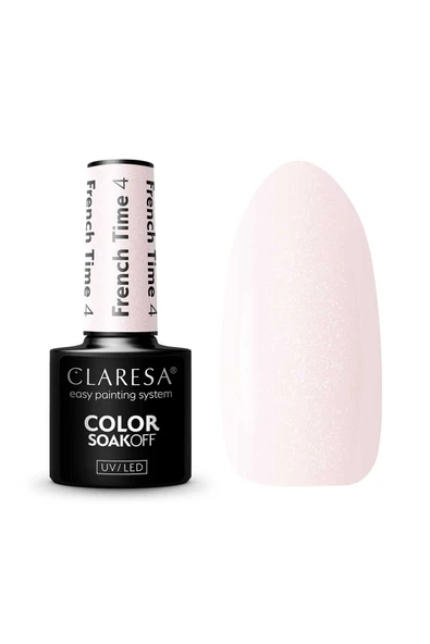 Claresa Kalıcı Oje French Time Yarı Şeffaf Parıltılı Açık Pembe 04 5gr ürün görseli 1