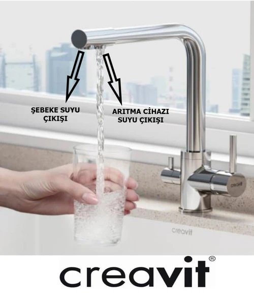 Creavit Su Arıtma Çıkışlı Mutfak Evye Bataryası Armatürü DW8700 ürün görseli 1