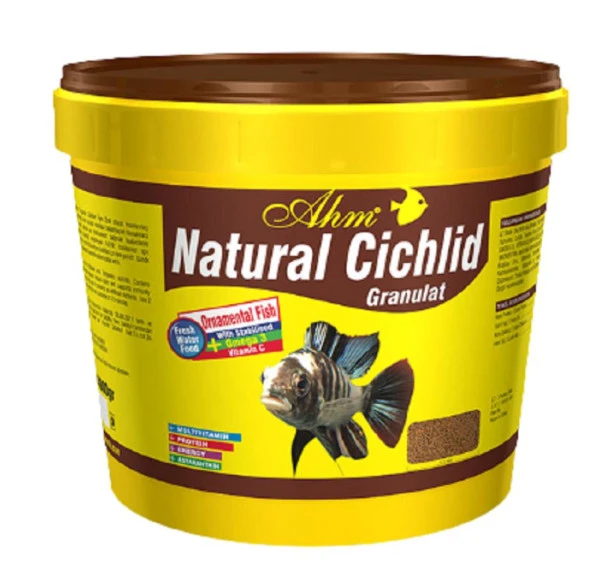 AHM Natural Cichlid Granulat Balık Yemi 3 Kg Kova ürün görseli 1