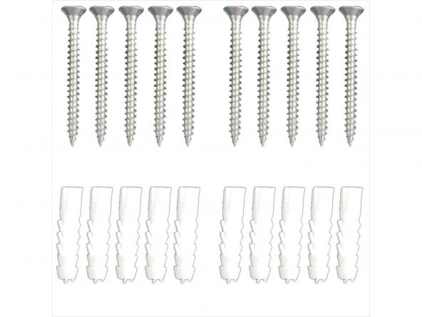 10 Mm Plastik Dübel 5 X 50 Mm Sunta Vidası 50 Adet 1. Kalite ürün görseli 1