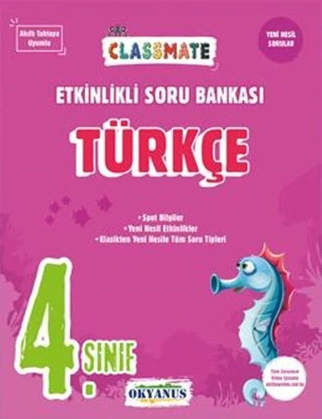 4. Sınıf Türkçe Classmate Etkinlikli Soru Bankası Okyanus Yayınları ürün görseli 1