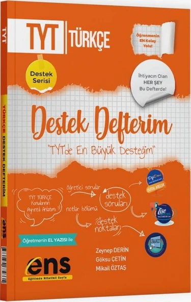 TYT Türkçe Destek Defterim ENS Yayıncılık ürün görseli 1
