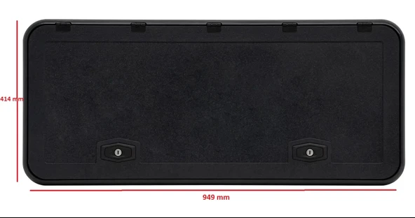 Einstein Eİ-PHD9-M 949x414mm Siyah Servis Kapağı - Resim 2