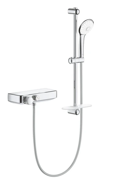 Grohe Grohtherm Smartcontrol Termostatik Duş Bataryası ve Sürgülü El Duş Takımı, Krom, 34720000 ürün görseli 1
