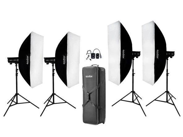 Godox DP800 III V / DP400 III V 4'lü Paraflaş Kit (LED Model Lambalı) ürün görseli 1