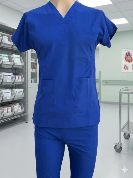 DOKTOR HEMŞİRE SCRUBS ÜNİFORMA LİGRALI ürün görseli 1