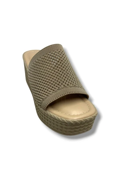 Cakgo 255-25 Triko Anatomik Ultra Soft Dolgu Topuk Kadın Terlik ürün görseli 1