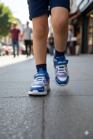 Belix-Gür Kids Erkek Çocuk Spor Ayakkabısı 26-30 Sax Mavi ürün görseli 1