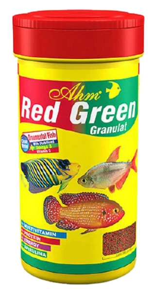 Ahm Red Green Granulant Balık Yemi 250 ml ürün görseli 1