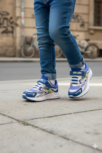 Belix-Gür Kids Erkek Çocuk Spor Ayakkabısı 31-35 Mavi ürün görseli 1