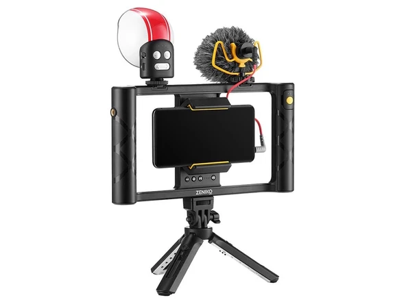 Zeniko MR11 LED'li Vlog Telefon Kiti - Resim 3